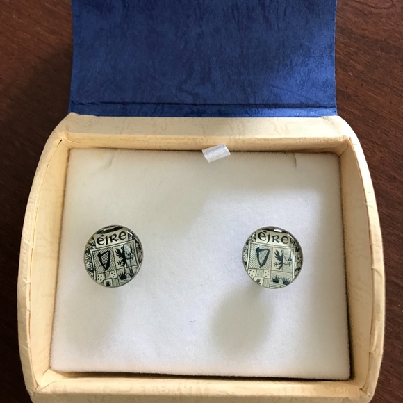 Celtic Belle Other - Celtic Belle Glass and Sterling Silver Cufflinks